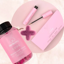 Hairbunny code premium hajvitamin + Lashfactor szempilla szérum - 1 hónapos kiszerelés - 90db hajápoló szer