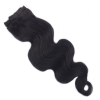 HairExtensionShop Csatos Hullámos Emberi Póthaj Fekete Színben 60cm Body Wave (Szín #1)