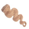 HairExtensionShop Csatos Hullámos Emberi Póthaj Sötétszőke Színben 50cm Body Wave (Szín #12)