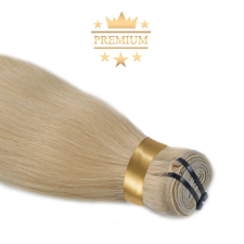 HairExtensionShop Prémium Tresszelt Póthaj Hajhosszabbításhoz Platinaszőke 60cm (Szín #613) póthaj