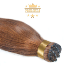 HairExtensionShop Prémium Tresszelt Póthaj Hajhosszabbításhoz Világosbarna 60cm (Szín #8) póthaj