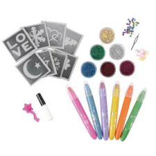  Hajkréta és csillámtetoválás készlet kreatív és készségfejlesztő