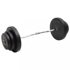  Hajlított súlyzórúd súlytárcsákkal 60 kg súlyzórúd