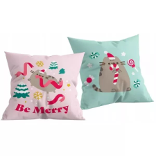 Halantex Pusheen: Karácsonyi díszpárna - 40 x 40 cm, kétoldalú lakástextília