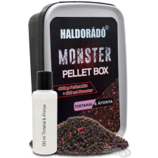  HALDORÁDÓ MONSTER Pellet Box - Tintahal &amp; Áfonya 400g+100ml bojli, aroma