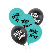  Halloween Boo léggömb, lufi 5 db-os 12 inch (30 cm) party kellék