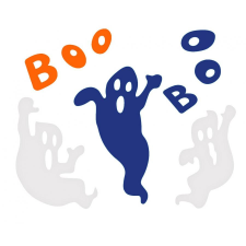 Halloween, Boo zselés ablak matrica szett party kellék