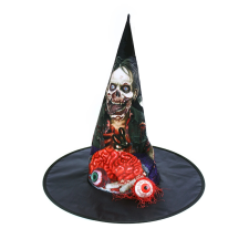Halloween boszorkánykalap szemmel felnőtteknek jelmez