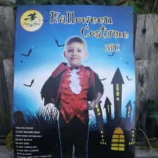 Halloween Farsangi Drakula Vámpír Teljes Jelmez 3 részes jelmez