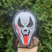  Halloween farsangi nyelves sikoly maszk csuklyával jelmez