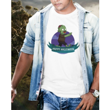 Halloween feliratos póló - Póló halloweenre - Zombie férfi póló