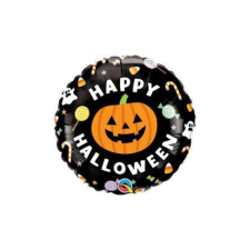 Halloween fólia lufi 18" Tök és cukorkák - 45373 party kellék