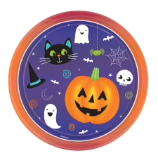 Halloween Friends papírtányér 8 db-os 23 cm party kellék