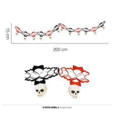  Halloween Girland - Koponya dekoráció