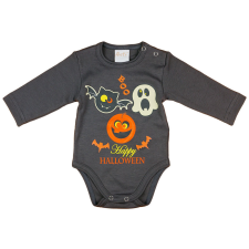 Halloween hosszú ujjú baba body szürke kombidressz, body