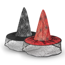 Halloween-i boszorkány kalap - 2 szín - poliészter - 38 cm - 58152 dekoráció