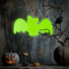  Halloween-i foszforeszkáló dekoráció - denevér - 20 x 10 cm dekoráció