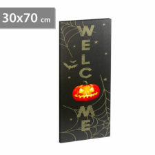  Halloween-i LED-es hangulatkép fali akasztóval (2 x AA, 30 x 70 cm) grafika, keretezett kép