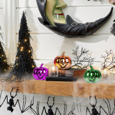 [] Halloween-i tök dekoráció - fényes - 6 cm - 3 szín / csomag dekoráció