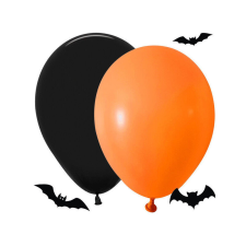 Halloween lufi szett fekete narancssárga 20 darab party kellék