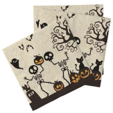  Halloween mintás natúr szalvéta 16 db/cs 33 x 33 cm party kellék