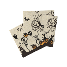  Halloween mintás natúr szalvéta 16 db/cs 33 x 33 cm party kellék