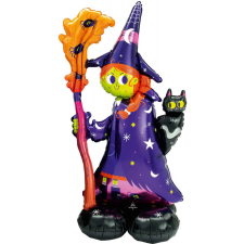 Halloween Őrült Boszorkány AirLoonz óriás fólia lufi 139 cm party kellék