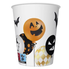 Halloween Scary Balloons papírpohár - 8 darabos - 250 ml party kellék