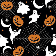 Halloween Scary Black szalvéta - 20 darabos papírárú, csomagoló és tárolóeszköz