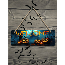  Halloweeni ajtódísz - Welcome grafika, keretezett kép