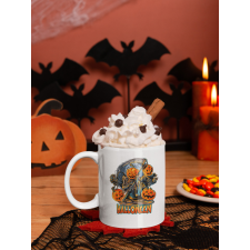  Halloweeni kaszás tök bögre egyedi ajándék