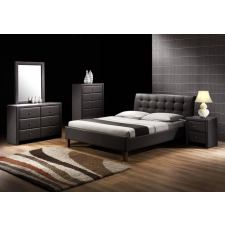 Halmar SAMARA ágy, fekete 160 cm ágy és ágykellék