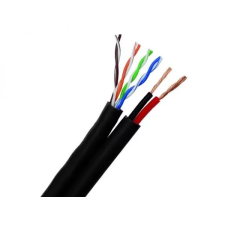 Hálózati kábel UTP cat5 2×1 mm tápkábellel méterre kábel és adapter