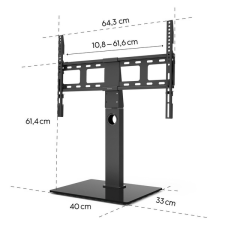 Hama 00220867 FITV 65" forgatható asztali TV állvány tv állvány és fali konzol