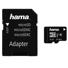 Hama 16GB microSDHC Class 10 UHS-I + adapterrel (124138) memóriakártya