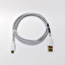 Hama 20075 Micro USB szövet adatkábel 1m fehér kábel és adapter