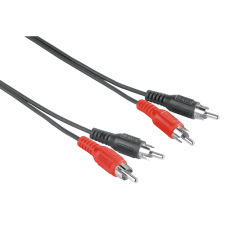 Hama 205087 FIC 2RCA apa - 2RCA apa Kábel (5m) kábel és adapter