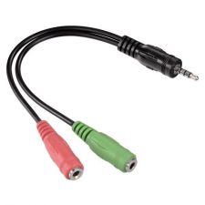 Hama 3,5mm jack-2x 3,5mm jack adapter kábel Black kábel és adapter