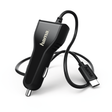 Hama Autós USB-C töltő 27W Fekete mobiltelefon kellék