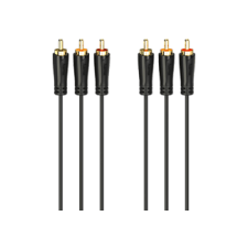 Hama FIC 3RCA-3RCA A/V összekötőkábel, 1.5 méter (205150) audió/videó kellék, kábel és adapter