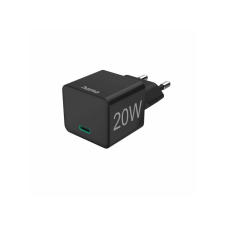 Hama mini USB-C Hálózati adapter - Fekete (20W) mobiltelefon kellék