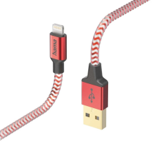 Hama Reflective USB-A - Lightning töltőkábel 1.5m piros (201554) kábel és adapter