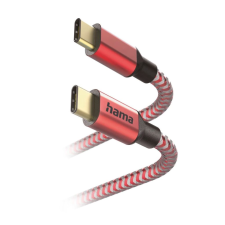 Hama Reflective USB-C - USB-C töltőkábel 1.5m piros (201560) (hama201560) kábel és adapter