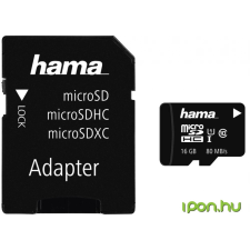 Hama Standard 16GB MicroSDHC 80 MB/s 124138 memóriakártya