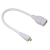 Hama USB A aljzat  / Micro USB OTG adapter kábel 0,15 m fehér (54518)