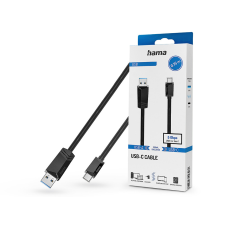 Hama USB-A - Type-C adat- és töltőkábel 0,75 m-es vezetékkel - HAMA USB-A - USB-C Cable - fekete mobiltelefon kellék
