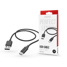 Hama USB-A - Type-C adat- és töltőkábel 1 m-es vezetékkel - HAMA USB-A - USB-C Cable - fekete mobiltelefon kellék