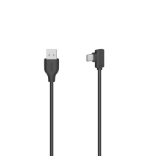 Hama USB-A – USB-C 90° adatkábel 0.75m fekete (200646) kábel és adapter