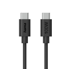 Hama USB-C to USB-C 100W Cable 1,2m Black 00086448 kábel és adapter