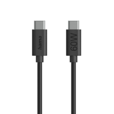 Hama USB-C to USB-C 60W Cable 1,2m Black 00086446 kábel és adapter